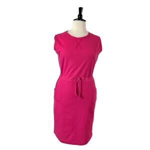 Zanzea Tee Dress Tie Waist Sleeveless Sporty Casual Hot Pink Women’s Size 16